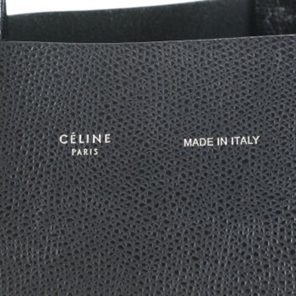Celine Vertical Cabas leather shoulder bag crossbody handbag black - Picture 10 of 10